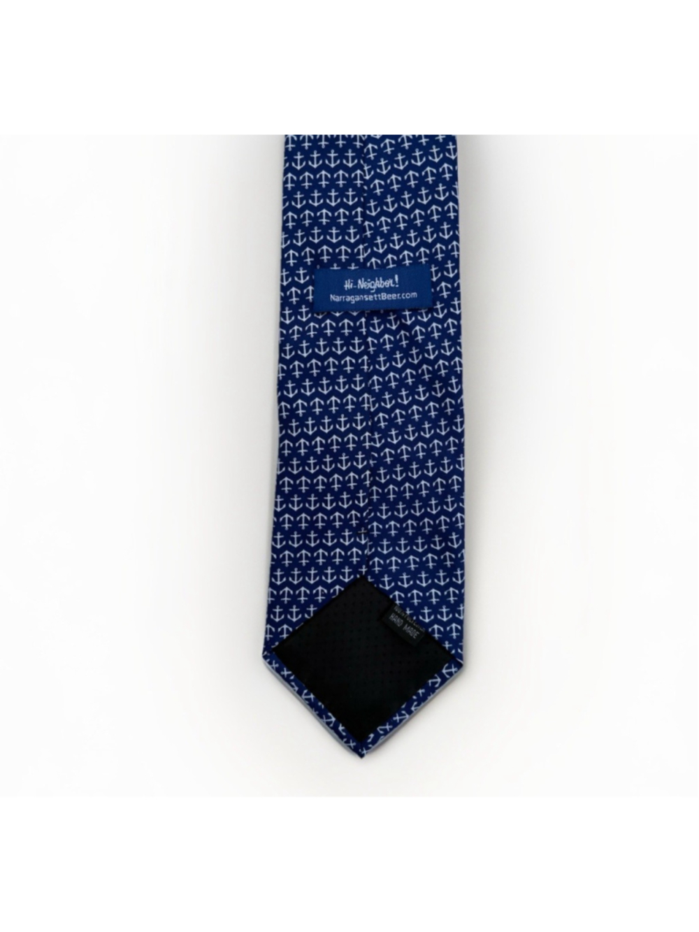 Narragansett Beer Anchor Tie Navy Blue - Picture 3 of 4